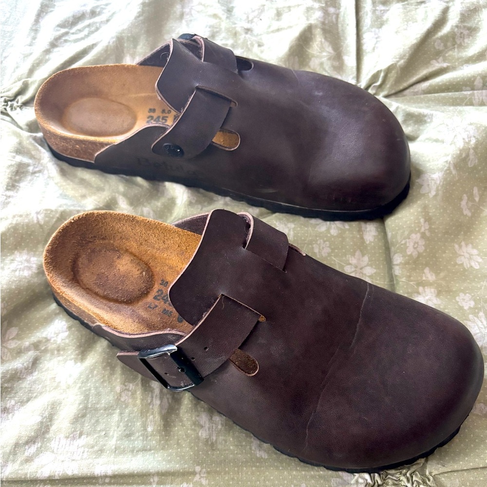 Betula by Birkenstock size 38-US8 like NEW Brown clogs/mules